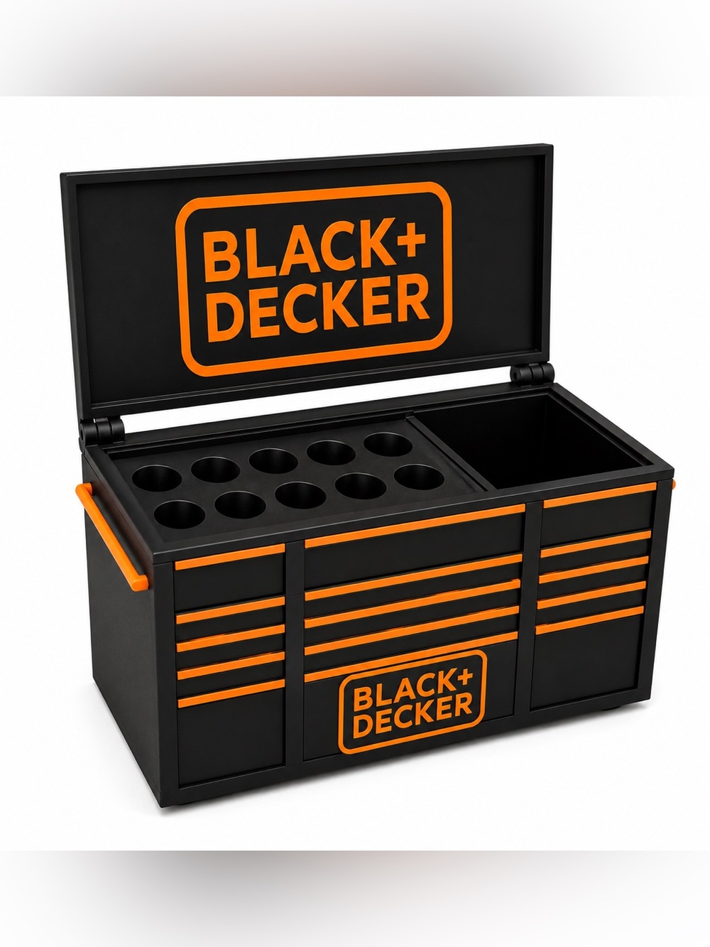 Black And Decker Mini Toolbox Pen And Trinket Holder Desk Top Organizer